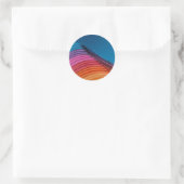Colorful Wave Ronde Sticker (Tas)