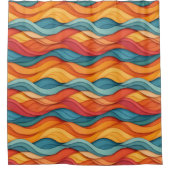 Colorful Waves Douchegordijn (Voorkant)