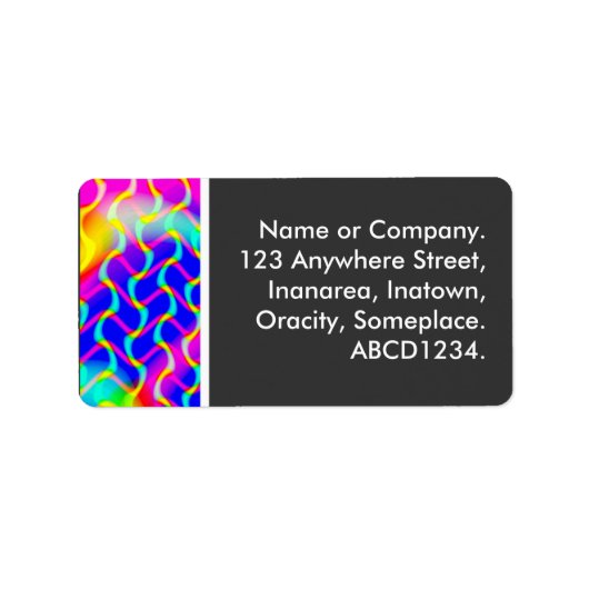 Colorful Waves Etiket (Voorkant)