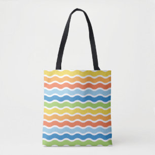 Colorful Waves Pattern-Canvas tas