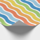 Colorful Waves Pattern Wapping Paper Cadeaupapier (Hoek)