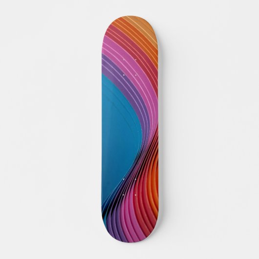 Colorful Waves Skateboard (Voorkant)