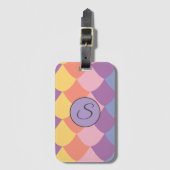 Colorful Wavey Terrazzo Seamless Bagagelabel (Voorkant (verticaal))