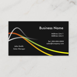 Colorful Wavy LInes Visitekaartjes