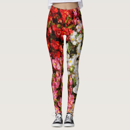 Colorful Wax Begonias Leggings (Voorkant)
