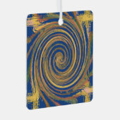 Colorful Weave Twirl Pattern Metalen Ornament (Voorkant Rechts)