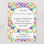 Colorful Wedding Invitation! Kaart (Voorkant / Achterkant)