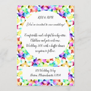 Colorful Wedding Invitation! Kaart