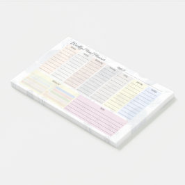 Colorful Weekly Meal Planner Post-it® Notes
