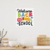 Colorful Welcome Back to School Design Poster (Keuken)