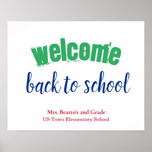 Colorful Welcome Back to School Poster (Voorkant)