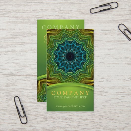Colorful Well Mandala Visitekaartje (Voorkant / Achterkant in situ)