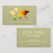 Colorful Wereldkaart Travel Blog Visitekaartje (Voorkant / Achterkant)