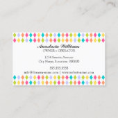 Colorful Whimsical Bakkerij Visitekaartje (Achterkant)