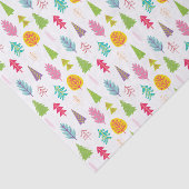 Colorful Whimsical-kerstbomen Tissuepapier (Detail)