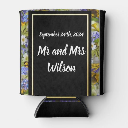 Colorful Wild Flowers Wedding Blikjeskoeler (Voorkant)