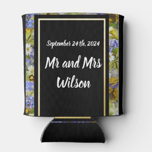 Colorful Wild Flowers Wedding Blikjeskoeler (Achterkant)