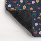 Colorful Wilde flower Waterverf Blauw ontwerp Muismat (Hoek)