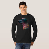 Colorful Wilderness Nature Weimaraner Reflection T-shirt (Voorkant volledig)