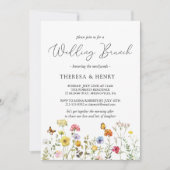 Colorful Wildflower Botanical Wedding Brunch Kaart (Voorkant)