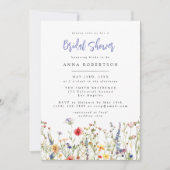 Colorful Wildflower Bridal Shower Invitation (Devant)