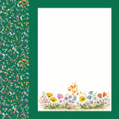 Colorful Wildflower Butterfly 1st Birthday Kaart