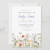 Colorful Wildflower Wedding Invitation (Devant)