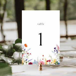 Colorful Wildflower Wedding Kaart