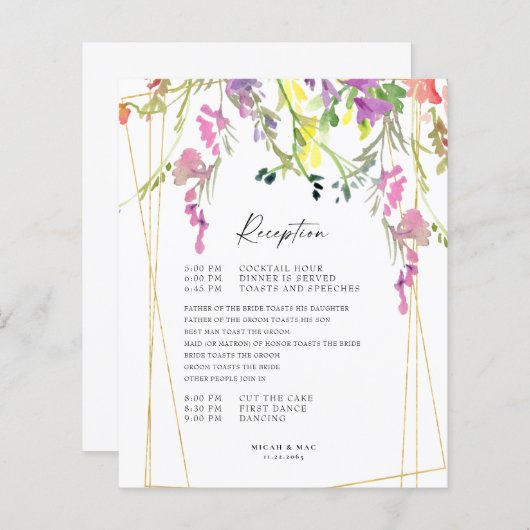 Colorful Willem Geometric Reception Program (Voorkant / Achterkant)