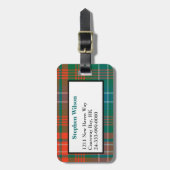 Colorful Wilson Tartan Pset Bagagelabel (Voorkant verticaal)