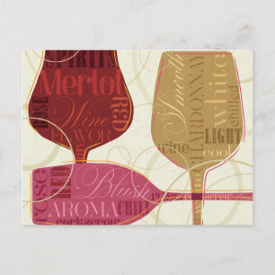 Colorful Wine Glasses Briefkaart