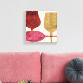 Colorful Wine Glasses Canvas Afdruk (Insitu (Woonkamer))