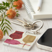 Colorful Wine Glasses Sleutelhanger (Voorkant Rechts)