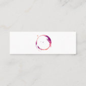 Colorful Wine Stain Mini Visitekaartje (Achterkant)