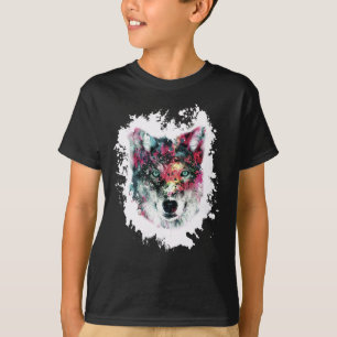Colorful Wolf Art T-shirt