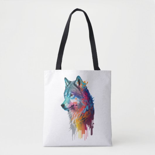 Colorful Wolf Draagtas (Voorkant)