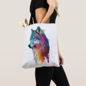 Colorful Wolf Draagtas (Dichtbij)