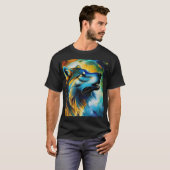 Colorful Wolf Howl T-shirt (Voorkant volledig)