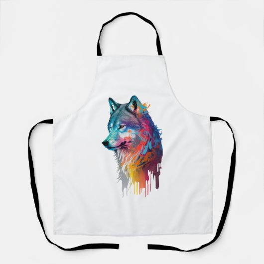 Colorful Wolf Schort (Voorkant)