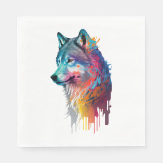 Colorful Wolf Servet