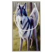 Colorful Wolf Standing Klein Cadeauzakje (Achterkant)