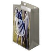 Colorful Wolf Standing Klein Cadeauzakje (Voorkant Gekanteld)