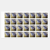 Colorful Wolf Standing Labels (Vel)
