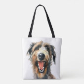 Colorful Wolfhound | Cute hound Draagtas (Achterkant)