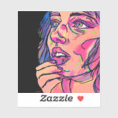 Colorful Woman Vinyl Sticker (Vel)
