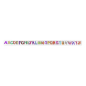 Colorful Wonky Alphabet Letters Lint (Voorkant)