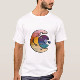 Colorful Wooden Puzzle Circle T-shirt