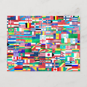 Colorful World Flags Briefkaart