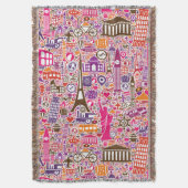 Colorful World Pattern Deken (Voorkant Verticaal)