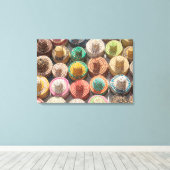 Colorful Woven Petten Canvas Afdruk (Insitu (Houten vloer))